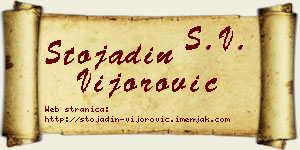 Stojadin Vijorović vizit kartica
